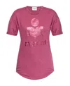 Isabel Marant Étoile Koldi Logo-print Linen T-shirt In Pink