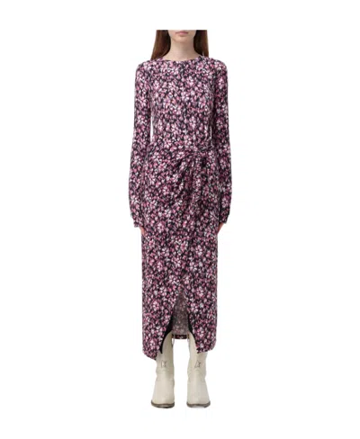 Isabel Marant Étoile Marant Étoile Woman Midi Dress Fuchsia Size 4 Viscose, Elastane In Multi