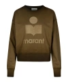 Isabel Marant Étoile Mobyli Brown Cotton Sweatshirt In Green