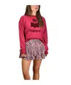 Isabel Marant Étoile Mobily Logo Jersey Sweatshirt In Red