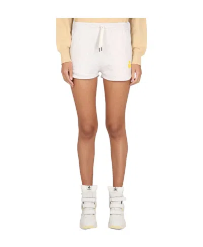 ISABEL MARANT ÉTOILE ISABEL MARANT ÉTOILE LOGO PRINTED DRAWSTRING TRACK SHORTS