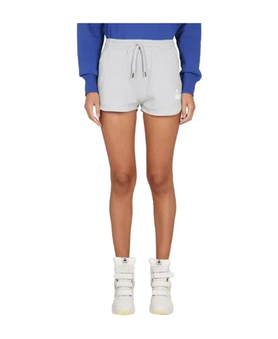 ISABEL MARANT ÉTOILE ISABEL MARANT ÉTOILE LOGO PRINTED DRAWSTRING TRACK SHORTS