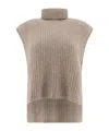 Isabel Marant Étoile Megan Turtleneck Sweater Vest In Gray