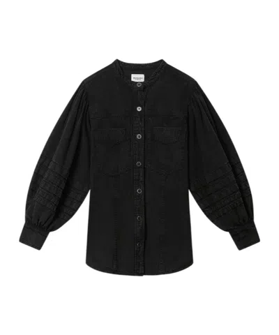 Isabel Marant Étoile Isabel Marant Toile Mileda Denim Shirt In Black