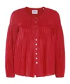 Isabel Marant Étoile Marant Etoile Women Plalia Biologic Cotton And Viscose Shirt In Red