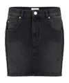 Isabel Marant Étoile Stessy Skirt In Grey Cotton In Black