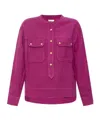 Isabel Marant Étoile Tecoyo Buttoned Silk Top In Pink