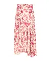Isabel Marant Étoile Isabel Marant X Sakura Floral Printed Slit Long Skirt In Pink