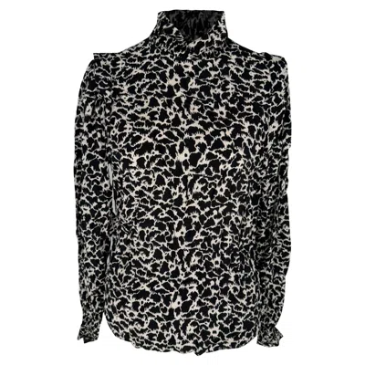 Pre-owned Isabel Marant Étoile Isabel Marant Yoshi Turtle Neck Blouse In Multicolor In Black