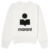 Isabel Marant Étoile Isabel Marent Etoile Moby Flock Logo Sweatshirt In Neutral