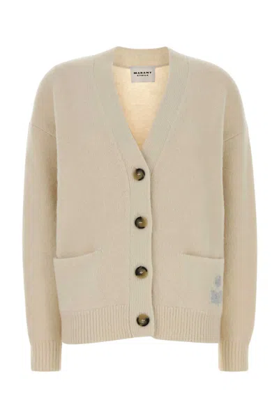 Isabel Marant Étoile Ivory Alpaca Blend Eborah Cardigan In Neutral