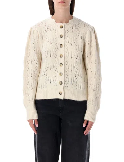 ISABEL MARANT ÉTOILE ISABEL MARANT ETOILE IVORY LACE KNIT CARDIGAN MARANT ÉTOILE