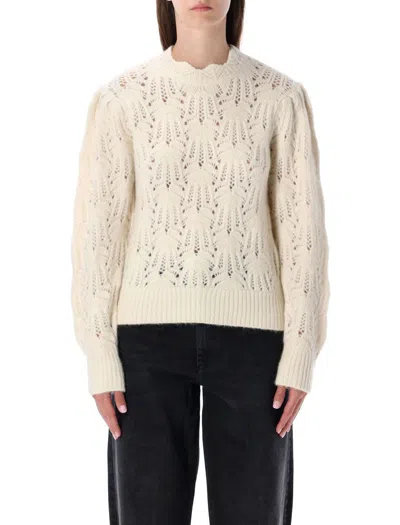 Isabel Marant Étoile Ivory Lace Knit Sweater In Neutral