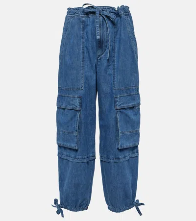Isabel Marant Étoile Medium Blue Drawstring Cargo Jeans