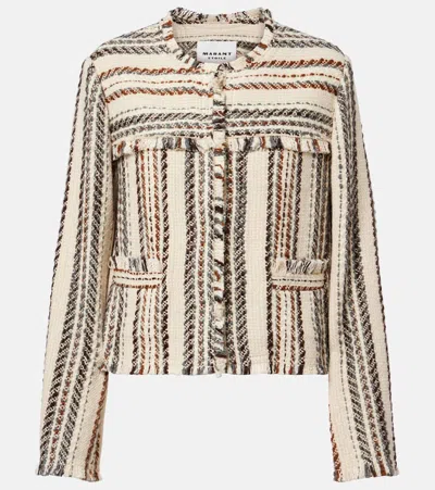 Isabel Marant Étoile Izaria Cotton And Wool-blend Jacket In Neutral