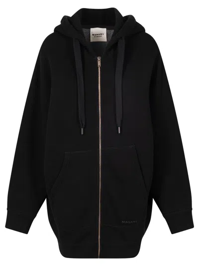 Isabel Marant Étoile Izia Heavy Long Hoodie In Black