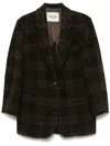 Isabel Marant Étoile Gesina Check Wool Suit Jacket In Brown