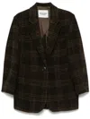 Isabel Marant Étoile Gesina Check Wool Suit Jacket In Brown