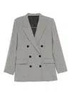 Isabel Marant Étoile Checked Double-breasted Jacket In Gray