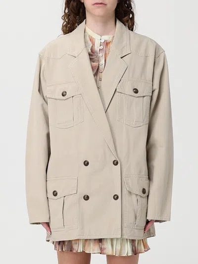Isabel Marant Étoile Isabel Marant Etoile Cotton And Linen Jacket In Brown