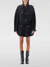 Isabel Marant Étoile Chic Mini Denim Jacket With Drawstring Waist In Black