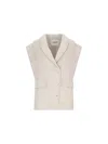 Isabel Marant Étoile Quilted Shawl Collar Jacket With Front Pockets In Beige