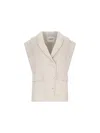Isabel Marant Étoile Quilted Shawl Collar Jacket With Front Pockets In Beige