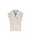 Isabel Marant Étoile Quilted Shawl Collar Jacket With Front Pockets In Beige