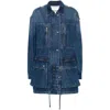 Isabel Marant Étoile Denim Coat Featuring Adjustable Waist In Blue