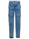 Isabel Marant Étoile Vayoneo Straight-leg Cargo Jeans In Blue