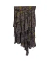 Isabel Marant Étoile Jeezon Ruffled Skirt In Multicolor Viscose In Multi