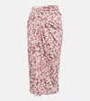 Isabel Marant Étoile Jeldia Printed Viscose Jersey Midi Skirt In Ecru