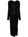 Isabel Marant Étoile Isabel Marant Etoile Black Stretch Modal Jelina Dress In Multi