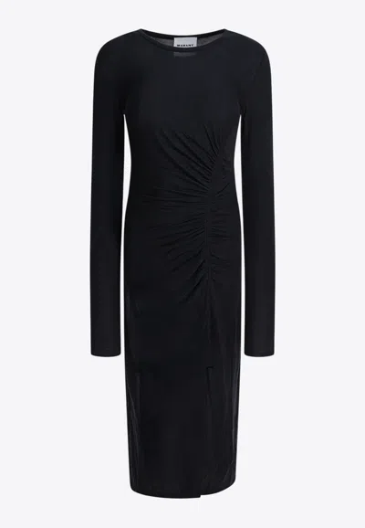 Isabel Marant Étoile Jelina Draped Midi Dress In Black
