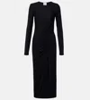 Isabel Marant Étoile Jelina Gathered Jersey Maxi Dress In Black