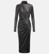 Isabel Marant Étoile Jenisa Draped Gathered Midi Dress In Black