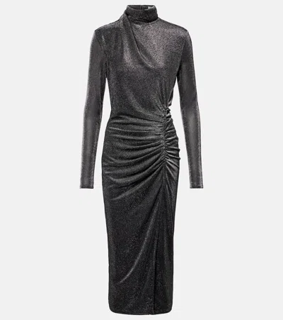 Isabel Marant Étoile Jenisa Draped Gathered Midi Dress In Black