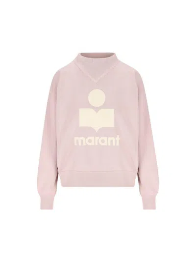 Isabel Marant Étoile Isabel Marant Long-sleeved Logo Printed Sweatshirt In Pink