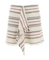 Isabel Marant Étoile Jiloa Stripe Cotton Blanket Skirt In Nude