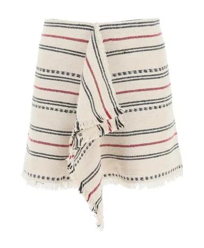 ISABEL MARANT ÉTOILE STRIPED ASYMMETRIC MINI SKIRT