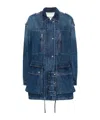 Isabel Marant Étoile Denim Coat Featuring Adjustable Waist In Blue