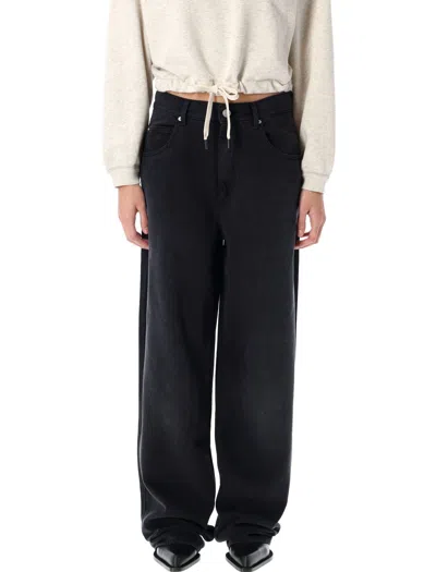 Isabel Marant Étoile Isabel Marant Etoile Joanny Denim Pants In Faded Black