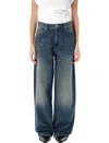 Isabel Marant Étoile Joanny Denim Trousers Belt Loops In Faded Blue