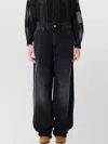 Isabel Marant Étoile Joanny Loose Fit Wide-leg Denim Trousers In Faded Black