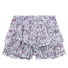 Isabel Marant Étoile Jocadia Tiered Ruffled Printed Cotton-gauze Shorts In Purple