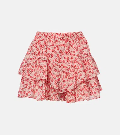 Isabel Marant Étoile Jocadia Floral Cotton Skort In Pink