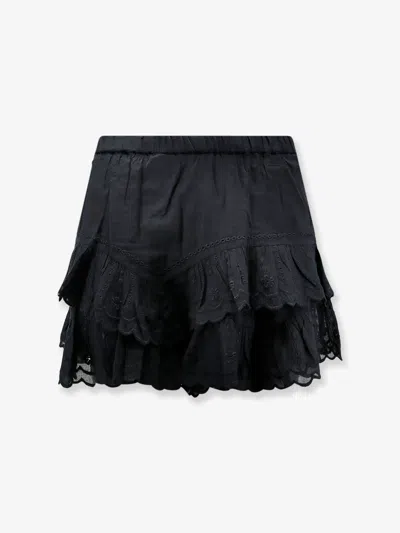 Isabel Marant Étoile Jocadia Organic Cotton Shorts In Black
