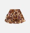 Isabel Marant Étoile Jocadia Printed Cotton Miniskirt In Silver