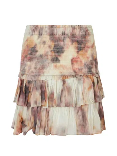 Isabel Marant Étoile Naomi Tiered Ruffled Layered Mini Skirt In Brown