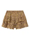 Isabel Marant Étoile Jocadia Ruffled Shorts In Brown